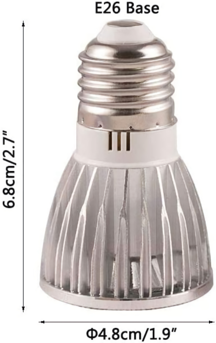 Ledvon OPC-MR16-E26C, a 110VAC 80˚ beam angle bulb with 500 lumens. Perfect for track and landscape lighting, it's energy-efficient and available in warm or cool white. Say goodbye to halogen bulbs and hello to LED technology Dimensions