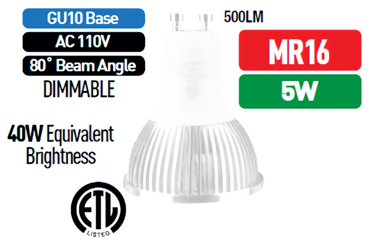 Ledvon OPC-MR16-GU10C LED bulbs, featuring COB technology and 5W power consumption. Fully dimmable and compatible with most dimmers, these GU10 replacements are perfect for spotlights. Get the best of both worlds’ energy efficiency and powerful illumination.