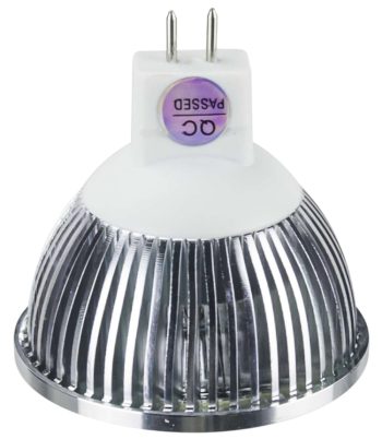 Ledvon OPC-MR16-GU53C, GU5.3 Base and 80˚ Beam Angle12VDC 7W MR16. A high-quality LED bulb that offers energy efficiency and long-lasting performance Side View.