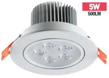 500 lumens Ledvon OPC-SP-AS5 Recessed Spotlight, the perfect solution for a modern and clean aesthetic. Versatile and space-saving, Driver included, these lights provide ambient illumination for any setting.
