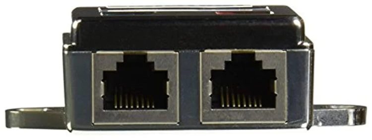 The CN-KD-CB27 Network Splitter is an RJ-45 (M) to RJ-45 (F) double shielded 2-Port Modular Distributor, Cat5e, FTP, allowing two RJ45 ports to share one Cat5e network cable network splitter silver.