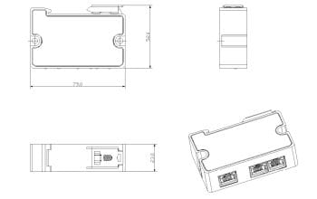 PFT1300 PoE Extender Dimensions
