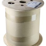 Wooden reel of Paige CB-C6E-710648DB Cat6 cable.