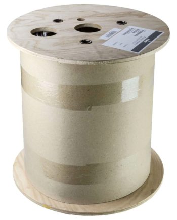 Wooden reel of Paige CB-C6E-710648DB Cat6 cable.