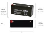 Power Kingdom BT-PS06V0120T2 6V 12Ah battery dimensions