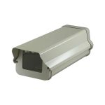 Protect your outdoor camera with Telpix HO-605 housing. Weatherproof, beige, and includes sun shield and lockable clasp. Measures 5.6×4.5×14.5 inches.