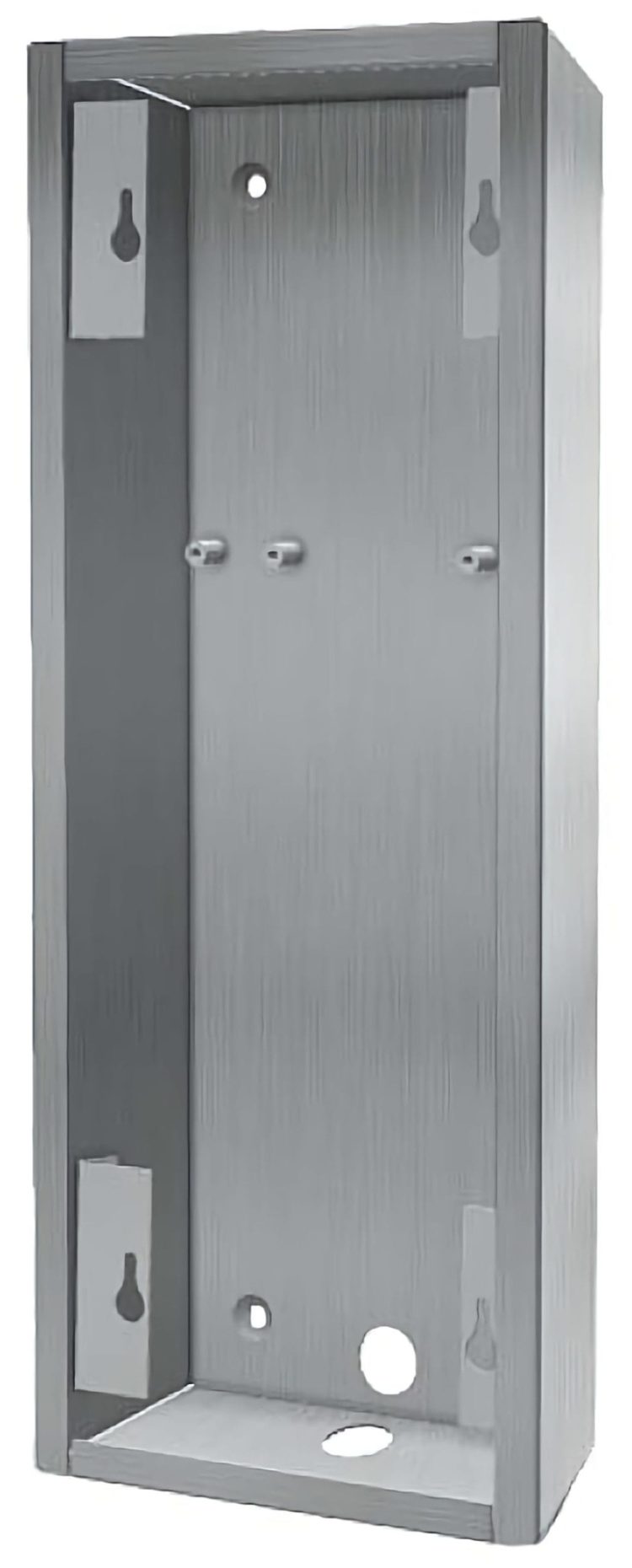 SMH-D21023V Surface-Mounting Housing (Back Box) For Doorbird Door Station D2102V, D2103V, D2101FV Fingerprint 50, D2101FV EKEY, Or D2101 TFV. Stainless Steel V4A (Salt-Water and Grinding Dust Resistant) Comes With Screws And Mounting Hardware, Comes In Many Colors.