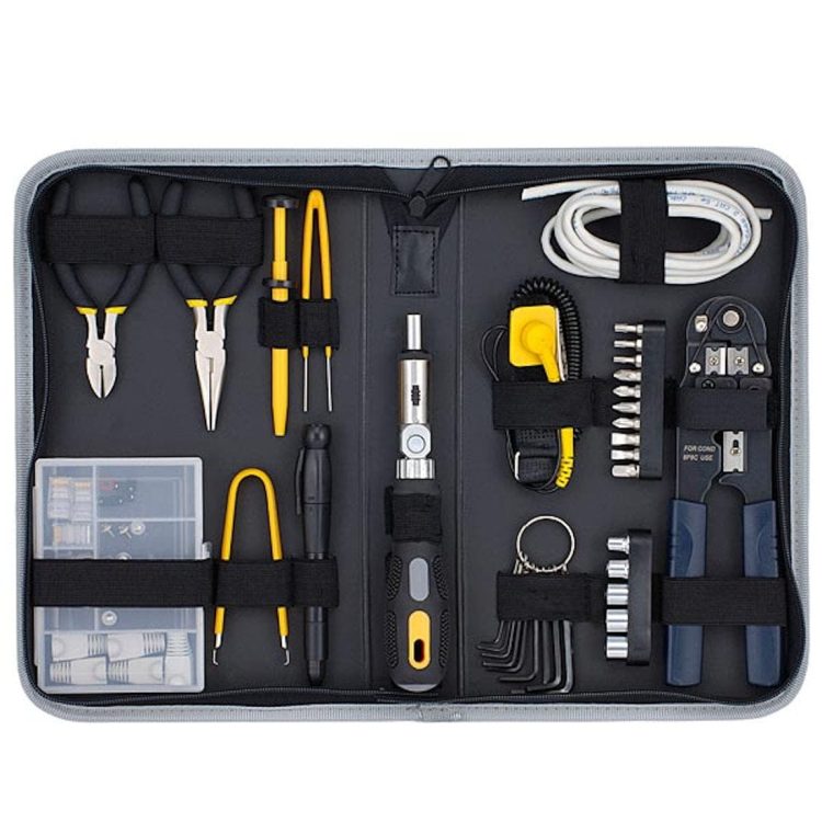 STK-8930 65 Pieces Computer Tool Kit, Slim Zipped Case