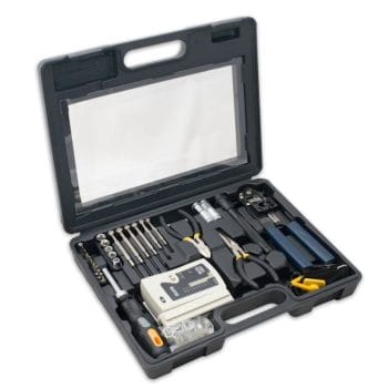 STK-9860N 50 Pieces Network Tool Repair Kit, Ethernet LAN Cable Tester Computer Maintenance Coax Crimper Tool for RJ-45/11/12 Cat5/5e with Connector Accessories and Socket Set