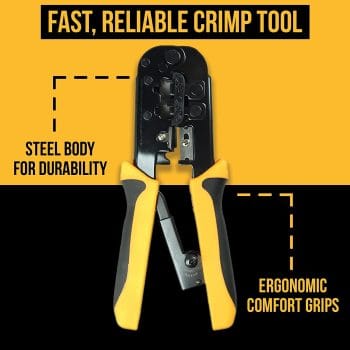 STK-988 10 in 1 Network Installation Tool Kit Cables Repair Maintenance Set, RJ45 and RJ11 Crimper