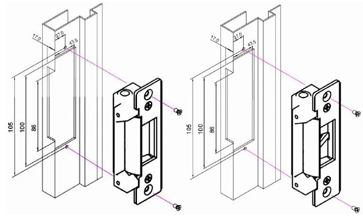 Secure Your Door With DA-BR-125100 Stainless-Steel Electric Strikes Easy to Install Reliable and Safe Unlock Your Door With The Push of A Button Installation
