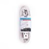 TR-EC1606AUL 6 ft (1.83 m) Extension Cord, Wire, 3 Prong Grounded, 3 outlets, Angled Flat Plug, White
