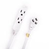 TR-EC1606AUL 6 ft (1.83 m) Extension Cord, Wire, 3 Prong Grounded, 3 outlets, Angled Flat Plug, White Plugs