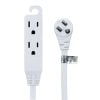 TR-EC1608AUL 8 ft (2.44 m) Flat Plug Extension Cord, Basics Indoor 3 Prong Grounded Wire Boxed Plugs