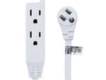 TR-EC1608AUL 8 ft (2.44 m) Flat Plug Extension Cord, Basics Indoor 3 Prong Grounded Wire Boxed Plugs