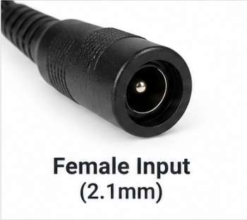 TR-PIGTAIL2 CCTV power pigtail 2.1 mm female input close-up