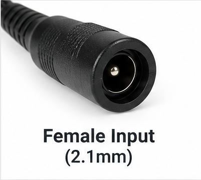 TR-PIGTAIL2 CCTV power pigtail 2.1 mm female input close-up