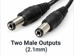 TR-PIGTAIL2 CCTV power pigtail 2.1mm male outputs close-up