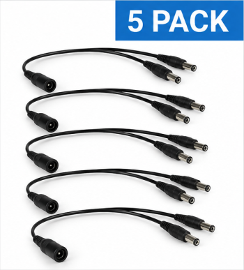 TR-PIGTAIL2 CCTV power pigtail 1-to-2 splitter 5-pack
