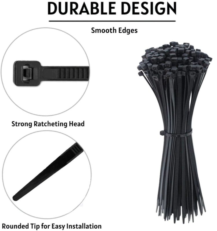 TW-HKC650F 25 inches (63.5 cm) Nylon Cable Ties are a durable and cost-effective solution for bundling wires and cables