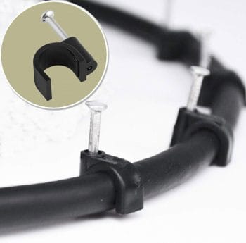 TW-HKCTH4 Hook Cable Clips with Nail 4 mm 100 pcs pack.