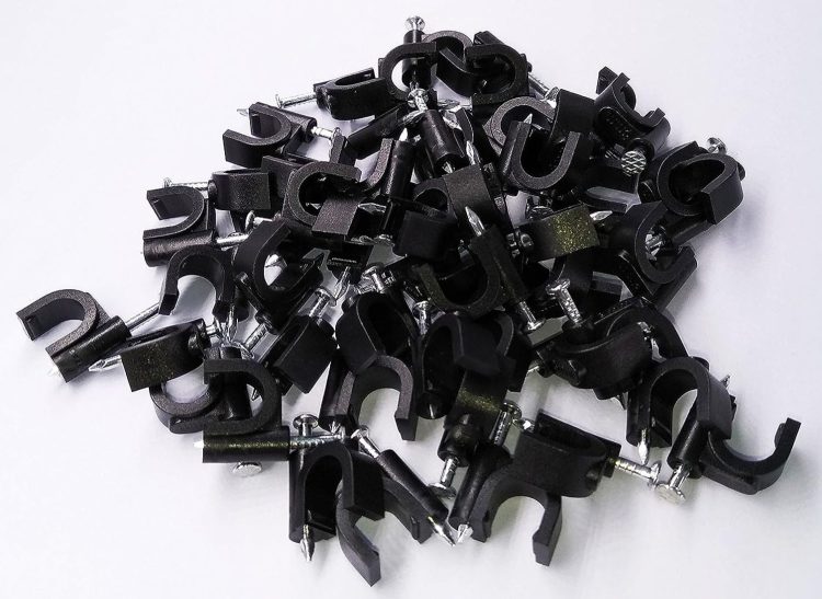 TW-HKCTH4 Hook Cable Clips with Nail 4 mm 100 pcs pack.