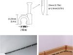 TW-HKCTH4 Hook Cable Clips with Nail 4 mm 100 pcs pack.