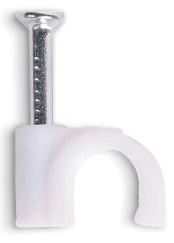 TW-HKCTH5 Hook Cable Clips with Nail Cable Clip 5 mm pack 100 pcs