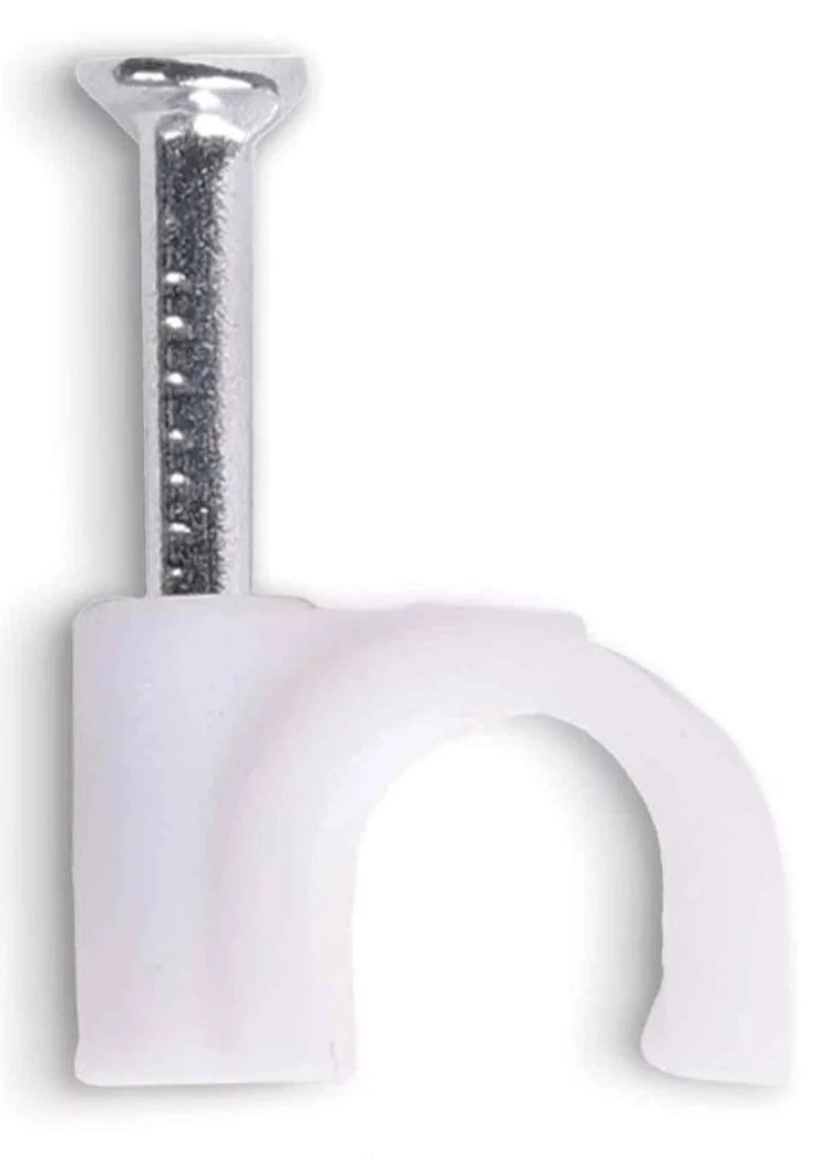 TW-HKCTH5 Hook Cable Clips with Nail Cable Clip 5 mm pack 100 pcs
