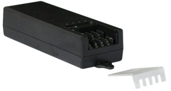 Telpix TR-DC441 4-channel CCTV power supply open terminal view