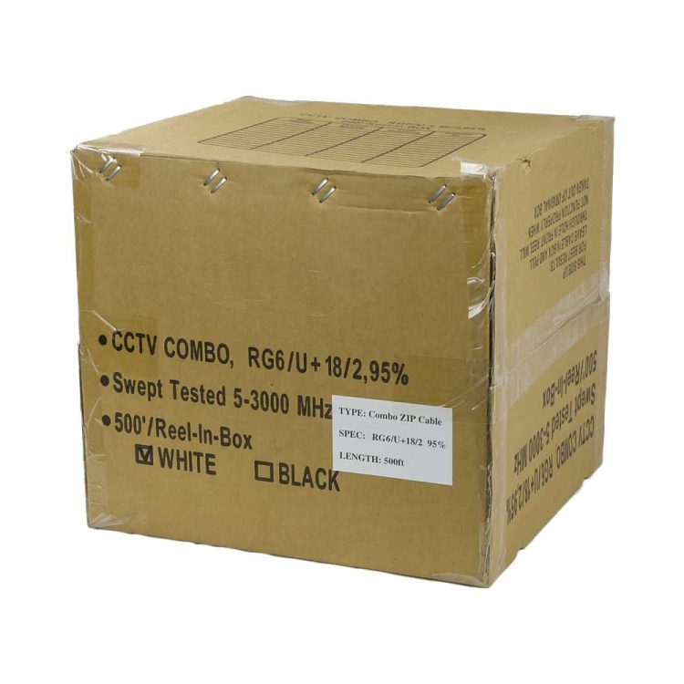 CB-6CP-G10B95S RG6 COMBO (16-2) SPLIT TYPE 1000FT IN WOODEN SPOOL
