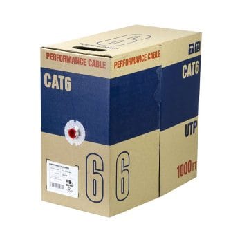 Telpix CB-C6-E 1000 ft (304.8 m) Performance Solid 4 Pair CAT6 UTP Cable UL Listed, 99%  Copper