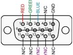 Telpix CB-VGA1-2 VGA connector pinout diagram