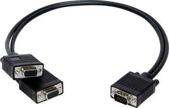 Telpix CB-VGA1-2 dual VGA splitter cable top view
