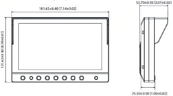 The Dahua DHI-MLCDF7-E Is A 7-In LED Backlit Mobile Screen With 800×480 Resolution, 350 Cd/M² Brightness, and M12 A-Coding Connector. Connect To MXVR Or MNVR for Real-Time Live View Dimensions