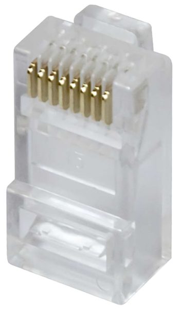 UNL CN-TB601, a high-quality RJ45 CAT6 connector. Gold-plated contacts for reliable data transmission. Perfect for CCTV and access control. Available in packs of 100. Single