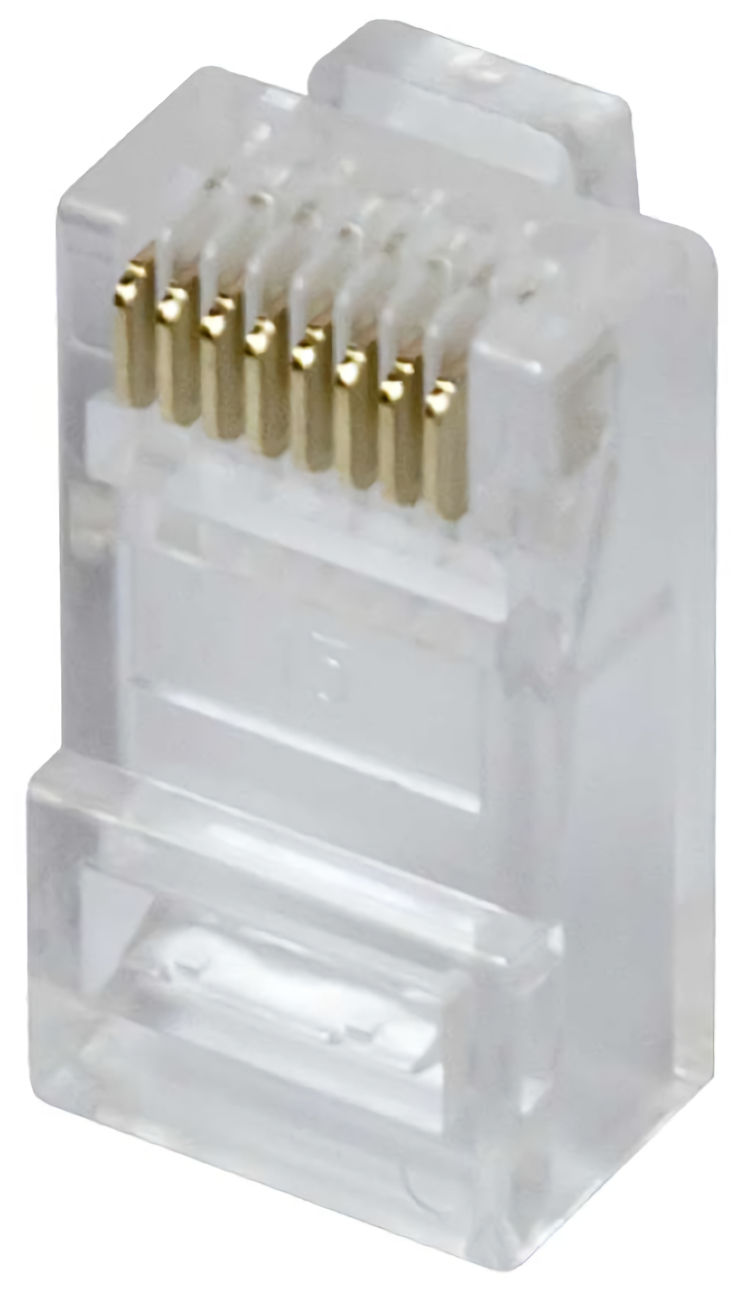 UNL CN-TB601, a high-quality RJ45 CAT6 connector. Gold-plated contacts for reliable data transmission. Perfect for CCTV and access control. Available in packs of 100. Single