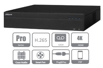 Upgrade Your Surveillance System with the DHI-X58A5S4 32-Channel HD-CVI DVR From Dahua Technology. Record And Manage Up To 32 Cameras with Ease Rear Panel