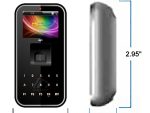 VIRDI DA-AC5000RF Fingerprint Scanner IP65-Rated Housing Customizable LCD LED Touch Keypad POE RF and Smart Card Support Patented Optical Sensor Tech Dimensions