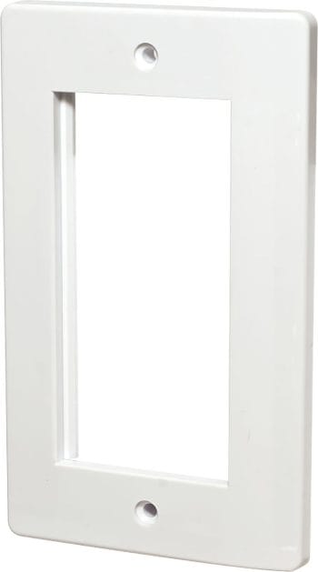 Upgrade your home's style and functionality with Truon CN-KD-FP40 single gang wall plate. Versatile and modern, it is the perfect solution for changing connectivity needs Front View. Shop now at Collsam Distribution.