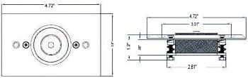 Virdi DA-BR-DH505 Is an Electromagnetic Door Holder Suitable for Fire Escape Doors In Large-Scale Buildings. 100 Lb. (45.36 Kg) Of Holding Force, Adjustable and Fixed Armature Plate, 12 Or 24VDC, No Residual Magnetism Dimensions