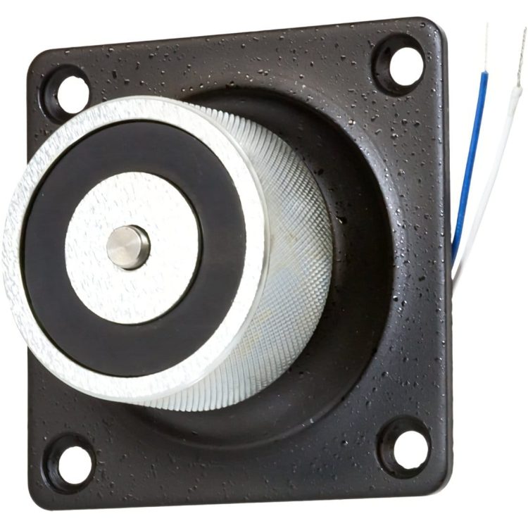 Virdi DA-BR-DH501 12 or 24VDC Electromagnetic Door Holder for Fire Escape Doors. Releases Armature Plate for Door Closer in Emergencies. Adjustable or Fixed Plate 100lbs Holding Force.