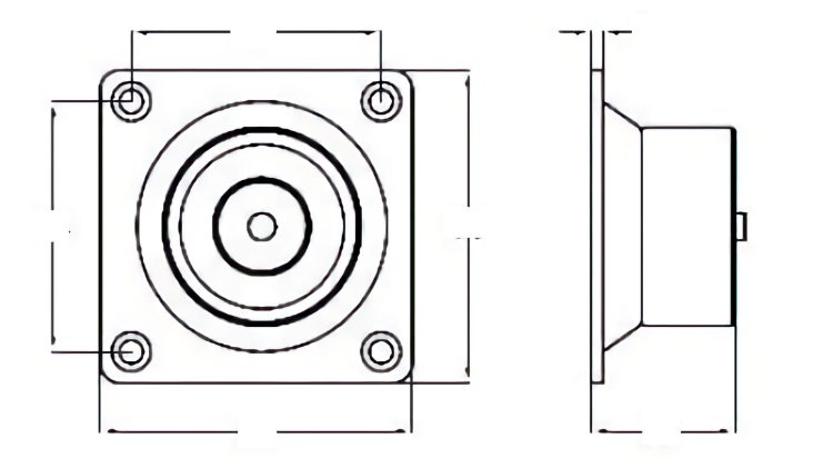 Virdi DA-BR-DH501 12 or 24VDC Electromagnetic Door Holder for Fire Escape Doors. Releases Armature Plate for Door Closer in Emergencies. Adjustable or Fixed Plate 100lbs Holding Force Dimensions.