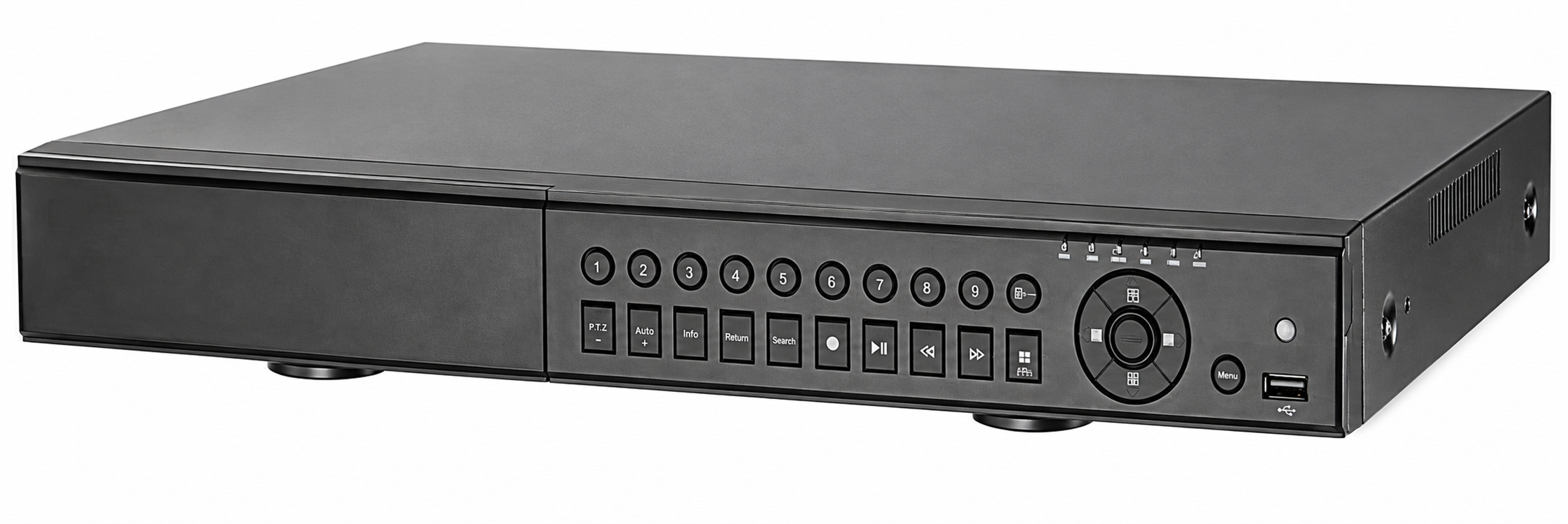 EyeMax AVST-FD2716 16-channel hybrid DVR right-angle view