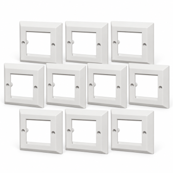 Front view of ten Truon CN-KD-FP39 cable face plates