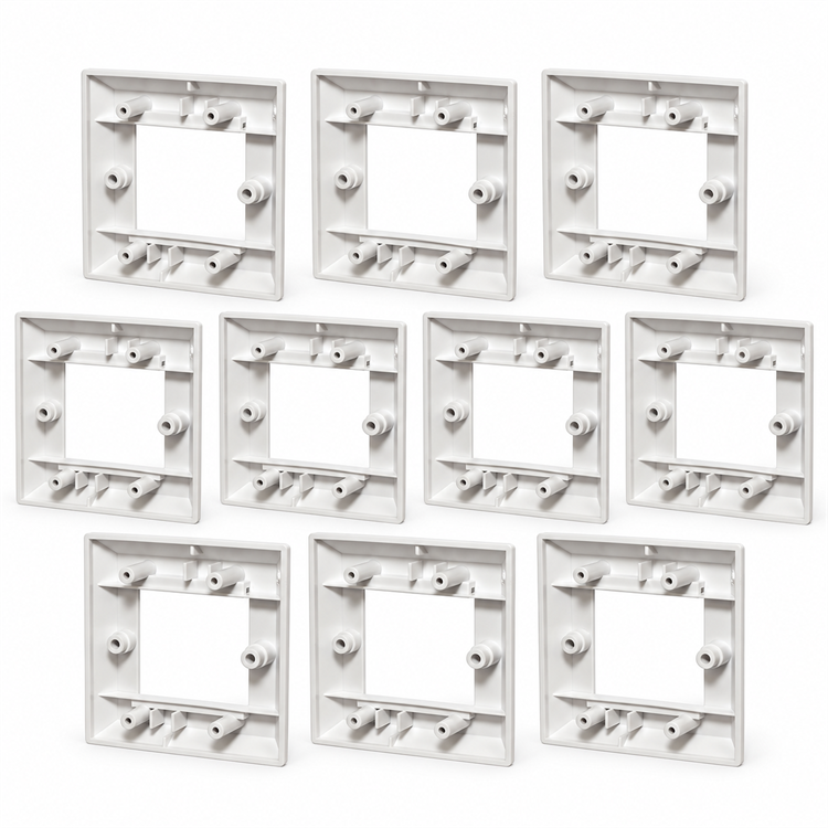 Rear view of ten Truon CN-KD-FP39 cable face plates