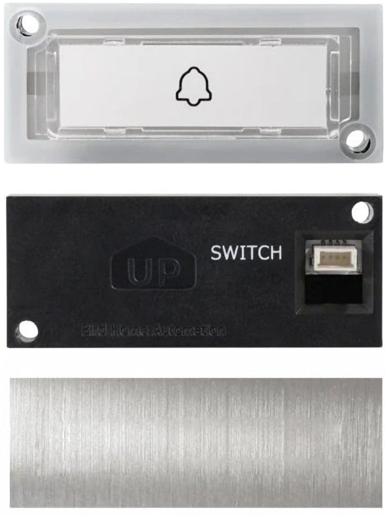 The DoorBird 1-Piece D11x Button M Illuminated Call Button in Stainless Steel V4A With Nameplate