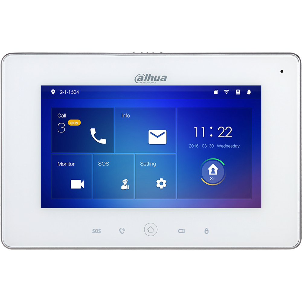 Dahua Technology DHI-VTH5221DW-S 7" Wi-Fi Color Indoor Touchscreen Video Intercom Monitor (White)Dahua Technology DHI-VTH5221DW-S 7" Wi-Fi Color Indoor Touchscreen Video Intercom Monitor (White)