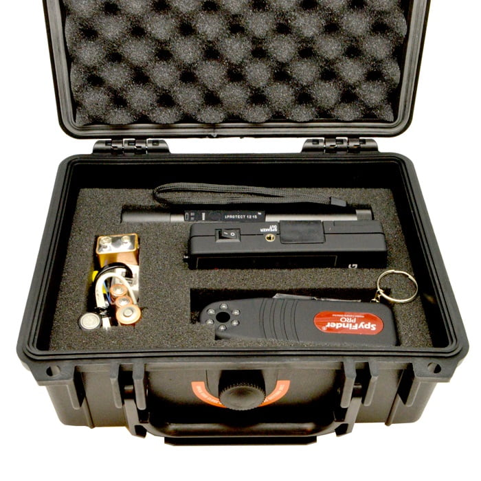 KJB Security Products DD1000 RF Detection and Lens Finder Kit With Case Opened Close-Up