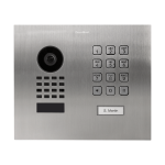 DoorBird IP Video Door Station D1101KH-M-F Modern, flush-mount, stainless steel V2A, brushed, incl. flush-mounting housing
